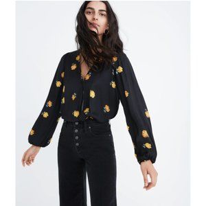 Madewell • Bubble-Sleeve Wrap Top in Floating Florets • Medium